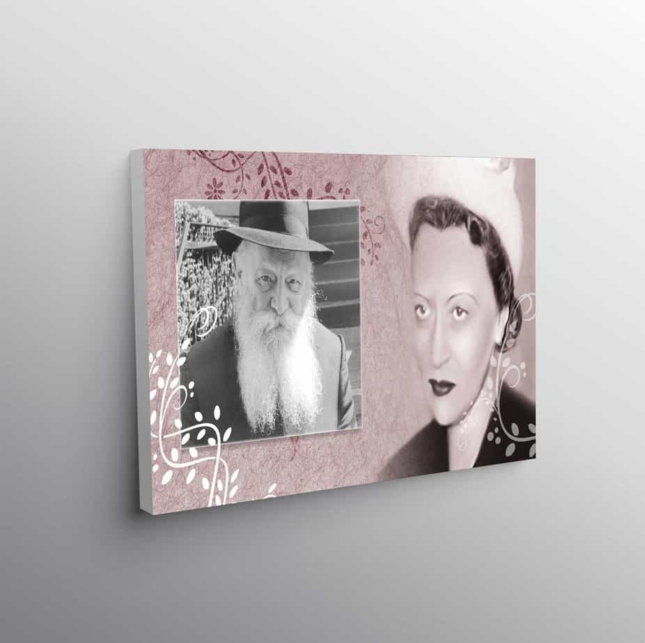 קולאז' של הרבי והרבנית